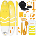 HUIIKE Inflatable Paddle Board for Adults with Accessories Included, Oar, Fins, Pump. Stand Up Paddleboard Great Stability and Resistance. 10' x 33' x 5.9', Maximum Load 286 lb
