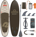 Retrospec Weekender XL Inflatable Paddle Board - Lake Essentials SUP with 400lb Capacity - Wide 11' x 35' x 8' All-Around Board for Fishing & Touring - Complete Kit with Paddle, Pump & Backpack