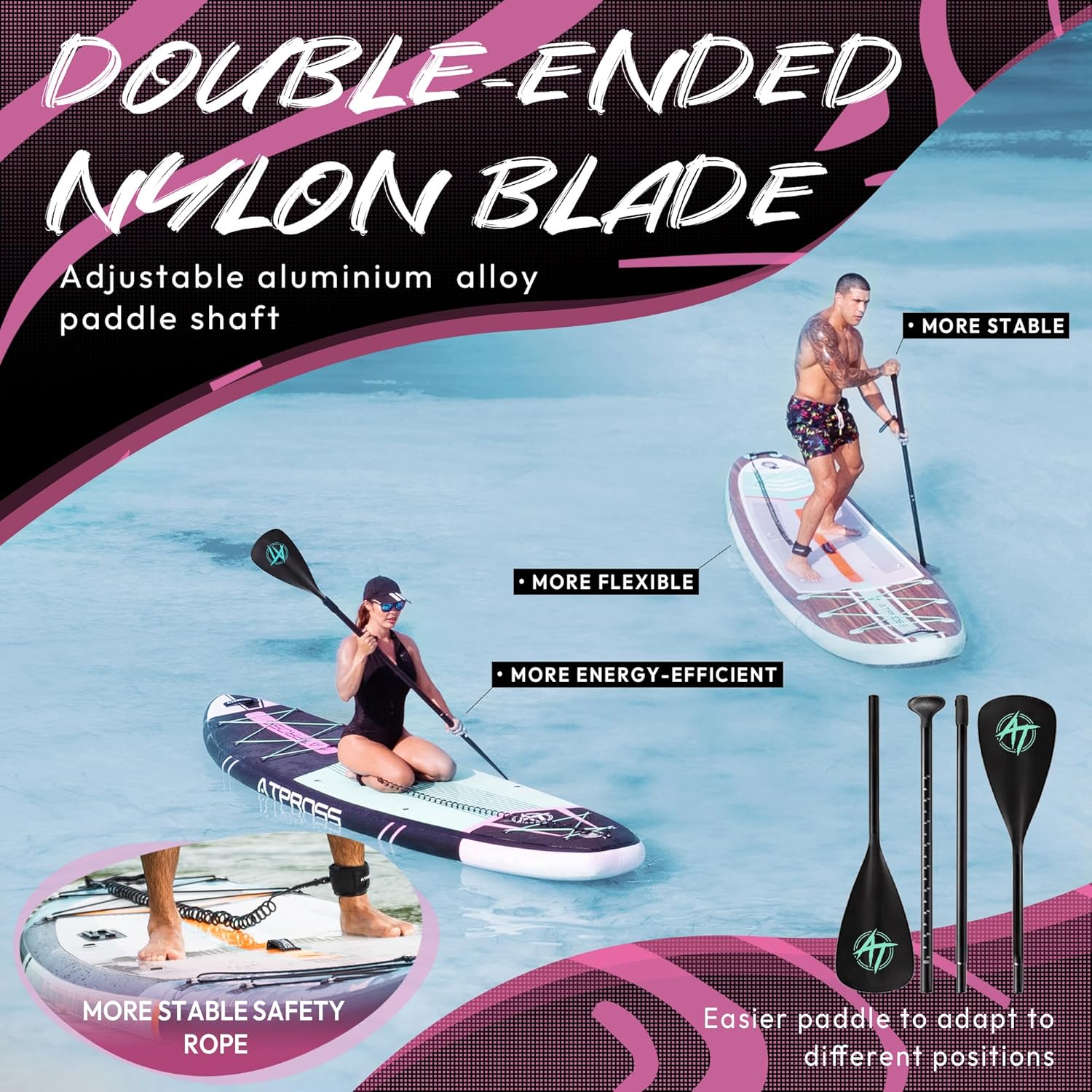 11'6'x35' Inflatable Paddle Board, 450lbs Extra Wide Stand Up Paddleboard for Adults with Premium SUP Accessories Kit & Backpack, Blow Up Kayak Non-Slip Stable Deck Boat for Yoga Fishing Surf