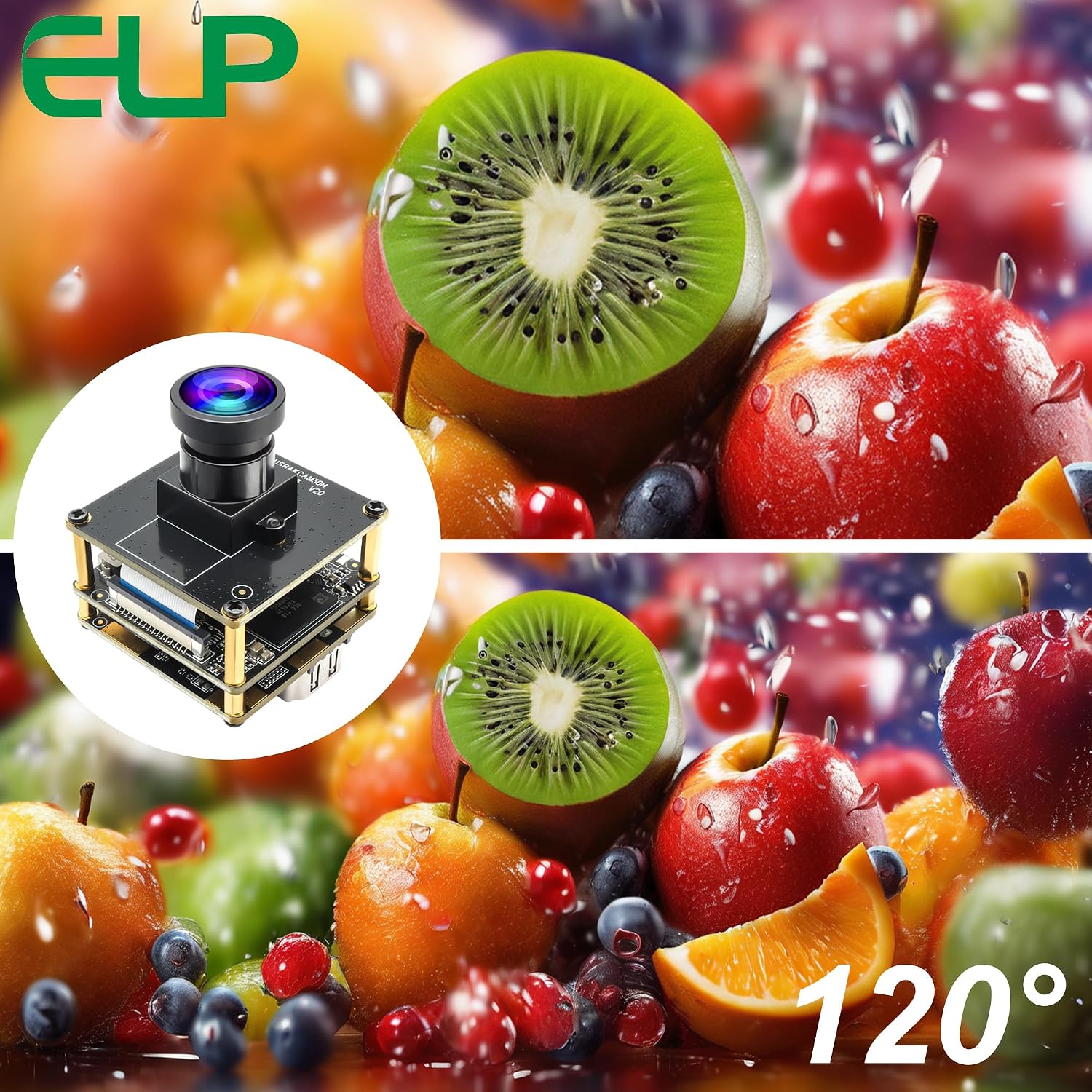 ELP 4K 60fps HDMI USB3.0 Camera for Computer - Wide Angle PC Camera with 120 Low Distortion Lens and 2X Digital Zoom for Laser Engraver, Laptop, Ras pi, Jetson Nano