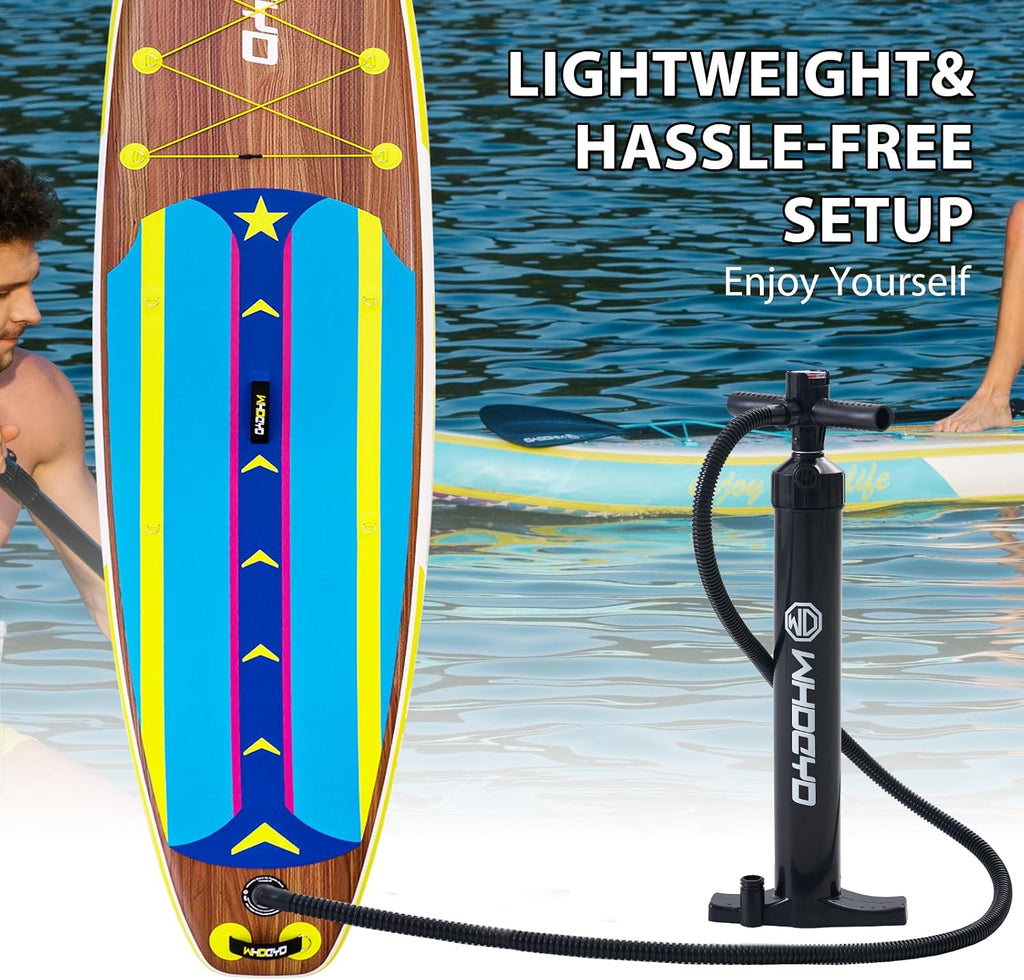 Inflatable Stand Up Paddle Board 11' × 33' × 6', Yoga Board with Durable SUP Accessories for Adults & Youth, Versatile Paddle Board
