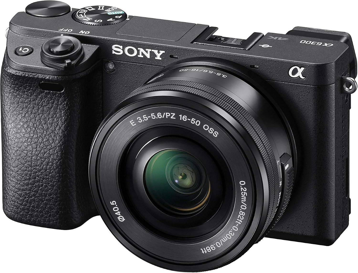 Sony Alpha a6300 Mirrorless Camera Interchangeable Lens Digital Camera with 16-50mm Power Zoom Lens - E Mount Compatible - Black (Renewed)