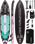 UPWELL 11'6'×35' Extra Wide Inflatable Paddle Board, Stand Up Paddle Board for Youth & Adults, Stable Design, Premium SUP Accessories, 120L Backpack, 10L Dry Bag, Paddle, Leash, Hand Pump, US Fins