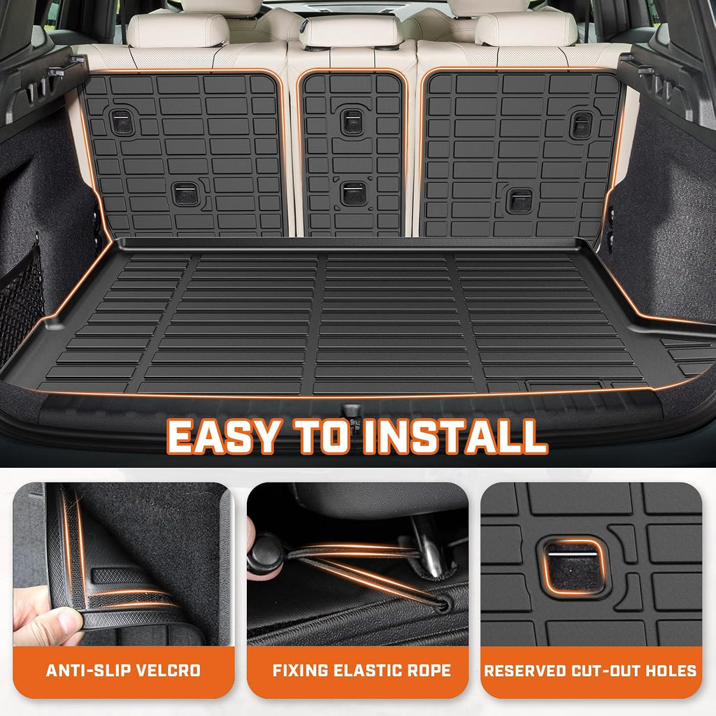 Mixsuper X1 Floor mats-Floor Mat & Cargo Liner for BMW X1 2023-2026,All Weather TPE Rubber Floor Liners Protection for X1 Accessories,Full Set Anti-Slip Car Mats,Black