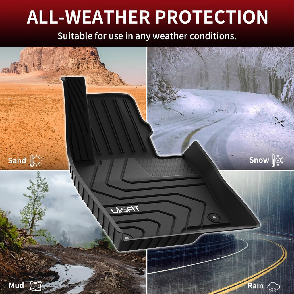 LASFIT Floor Mats Fit for Mazda CX5 2025 2024 2023 2022 2021 2020 2019 2018 2017 Custom Fit TPE All Weather Floor Liners 1st & 2nd Row Car Mats for Mazda CX-5, Black