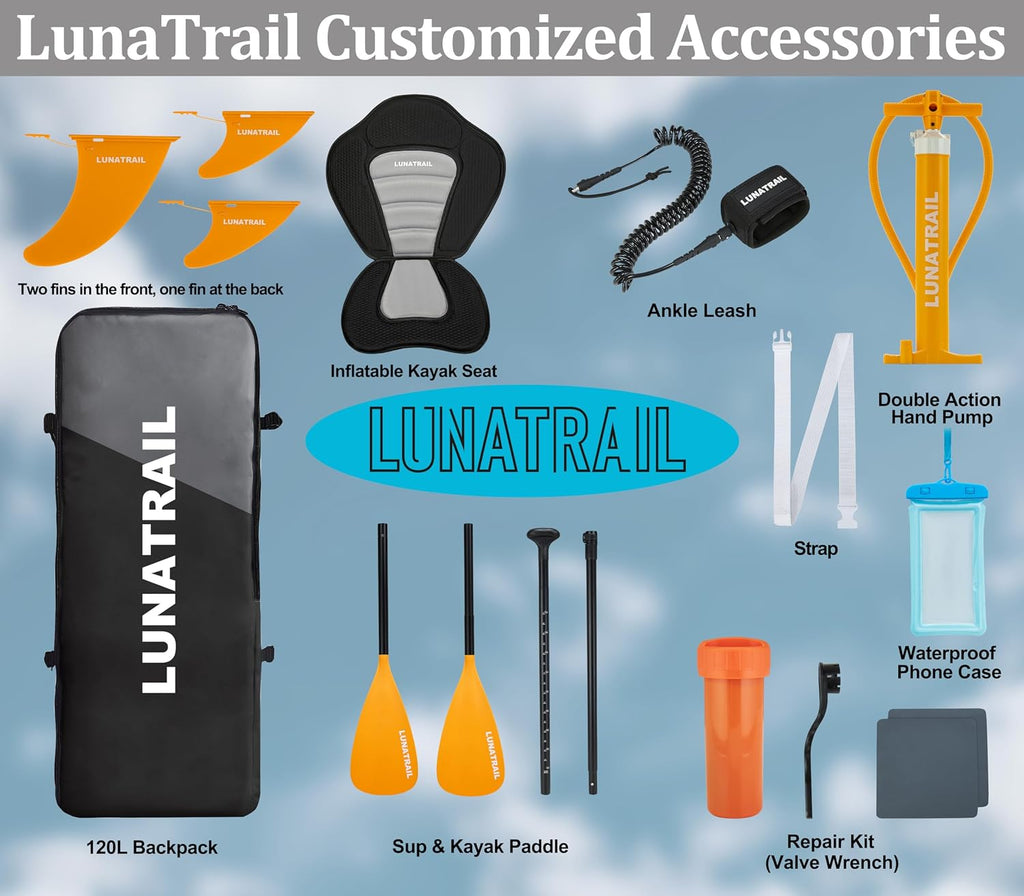【11'×34'】 Extra Long/Extra Wide Premium Inflatable Stand Up Paddle Board (SUP) – Portable & Lightweight for Yoga, Surfing, Family Fun | Complete Kit with Paddle, Pump, Bag | Durable Design
