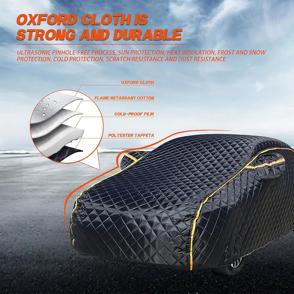 Hail Protector Car Cover Waterproof for BMW X1 sDrive28i (2023-2025, SUV), Heavy Duty Car Cover, Snow Sun Uv Dust All Weather Protection, Door Zipper & Reflective Strips dvd56