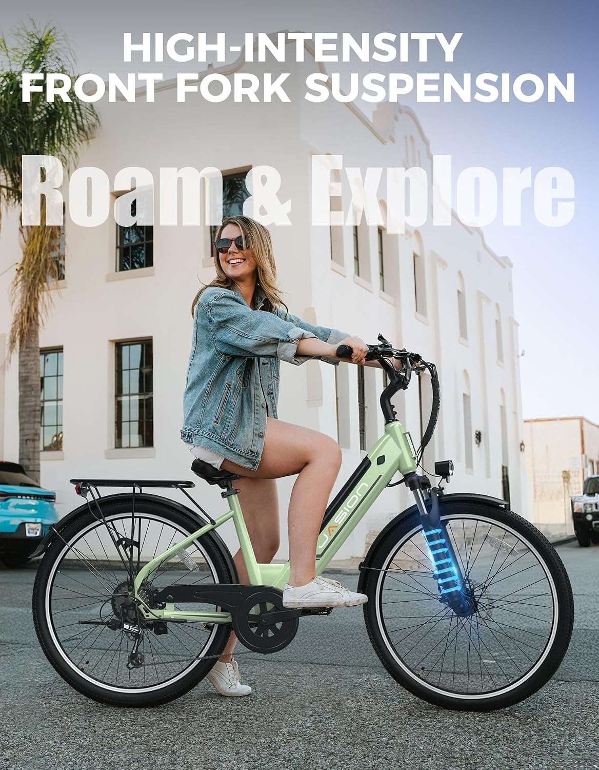 Jasion Roamer/ST/Pro Electric Bike for Adults, 26' Commuter Ebike 1200W 528WH Removable Battery, 28MPH 40-62miles,Electric Bicycles for Women/Man,UL2849 Certified