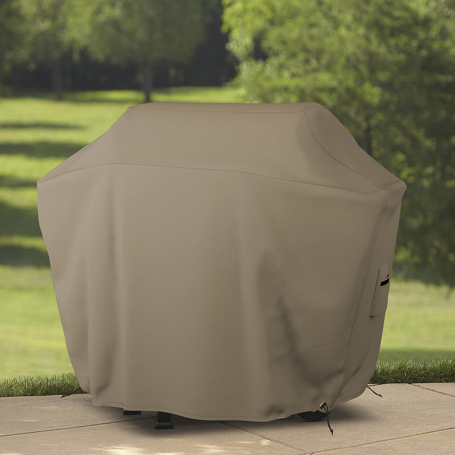 Covers & all BBQ Grill Cover, 12 Oz Waterproof UV & Weather Resistant, Outdoor Cover with Air Vents & Drawstrings (50' Inch, Beige)