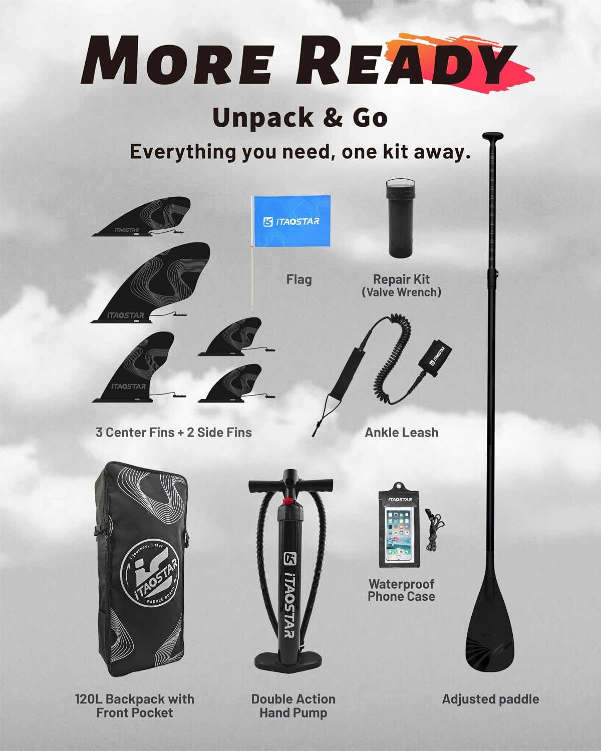 iTAOSTAR Novelty 11'6' x 35' Extra Wide SUP for Enhanced Stability - Inflatable Stand Up Paddle Board - Premium Paddle Board Kit for Adults & Youth - All Skill Levels - Includes SUP Accessories