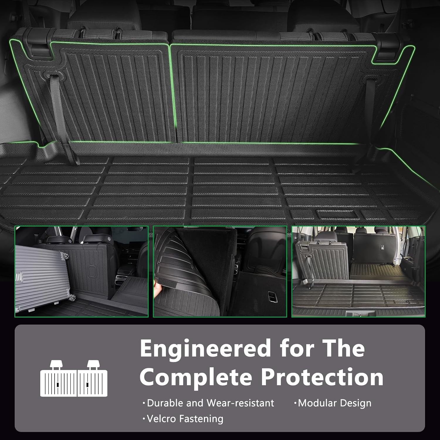 for Buick Enclave Floor Mats 2018-2024,Car Mats for Buick Enclave All Weather Floor Mats Cargo Liner Accessories Backrest Cargo Mat