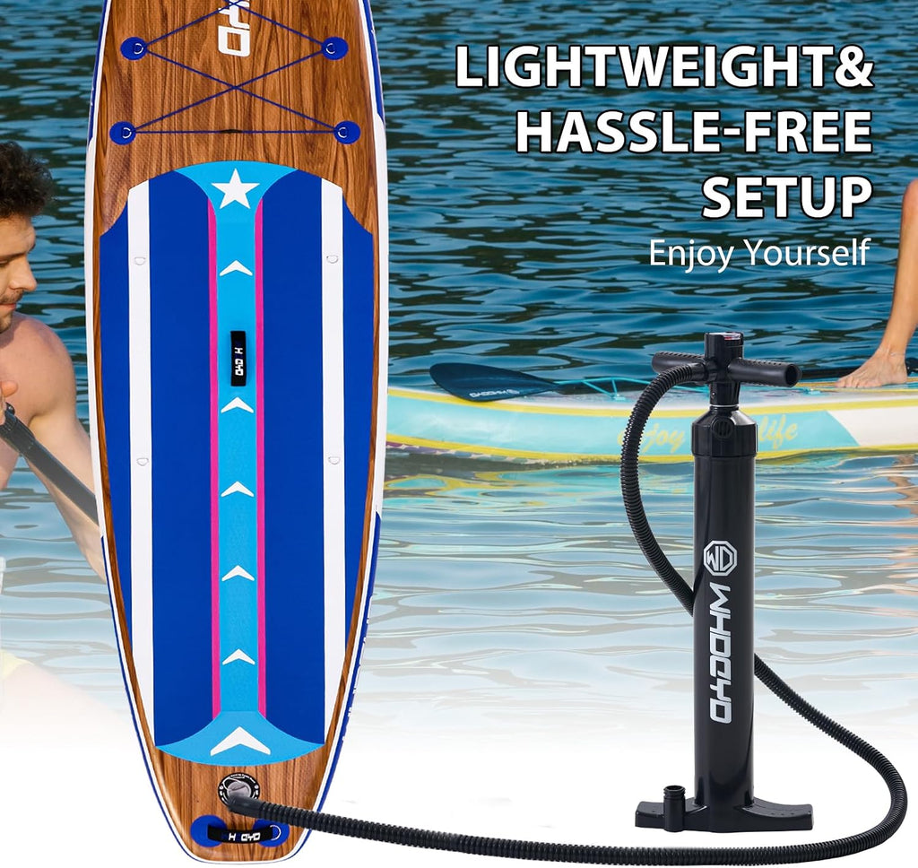Inflatable Stand Up Paddle Board 11' × 33' × 6', Yoga Board with Durable SUP Accessories for Adults & Youth, Versatile Paddle Board