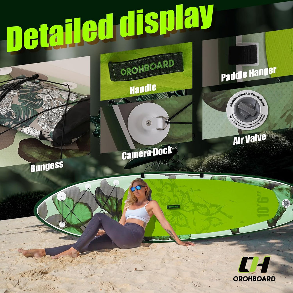 Inflatable Paddle Board 11'6/10'6 Paddle Board - All-Around SUP Board for Adults & Beginners, Stand Up Paddle Board with Complete Accessory Kit for Lake, River, Ocean