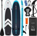 SereneLife 12'2' Inflatable Paddle Board - XL Family Stand Up Paddleboard with Seat for 2 Adults 1 Child - 34' Wide Stable Design with Non-Slip EVA Deck Pad, Premium SUP Accessories, 450 lbs Capacity