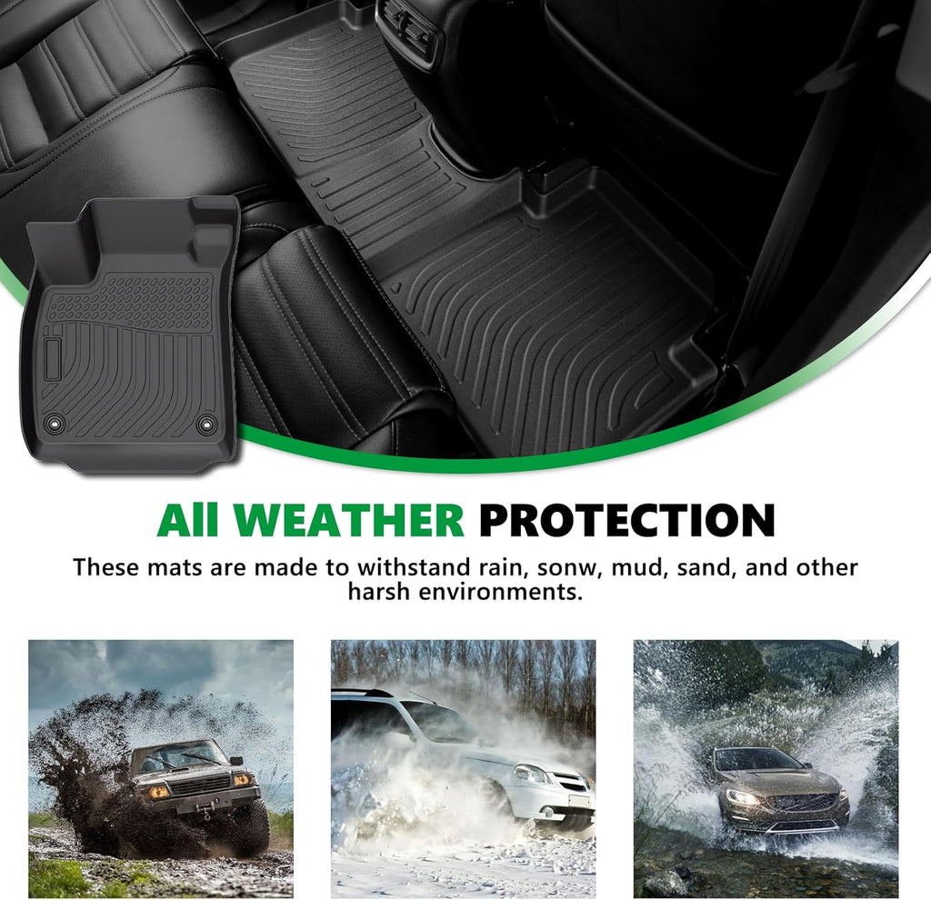 for Ford Bronco Floor Mats 4 Door 2021 2022 2023 2024 2025 2026,Car Mats for Ford Bronco 4Door (Not Sport Models) All Weather Floor Mats Cargo Liner Accessories Anti-Slip Car Mat 2021-2026