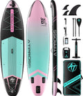 11'6'x35' Inflatable Paddle Board, 450lbs Extra Wide Stand Up Paddleboard for Adults with Premium SUP Accessories Kit & Backpack, Blow Up Kayak Non-Slip Stable Deck Boat for Yoga Fishing Surf