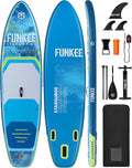 11'×34'×6' Extra Wide Inflatable Stand Up Paddle Board, Sup Board with Removable Fins, Backpack, Floating Paddle, Safety Leash, Floating Phone Case for Adults & Youth of All Skill Levels