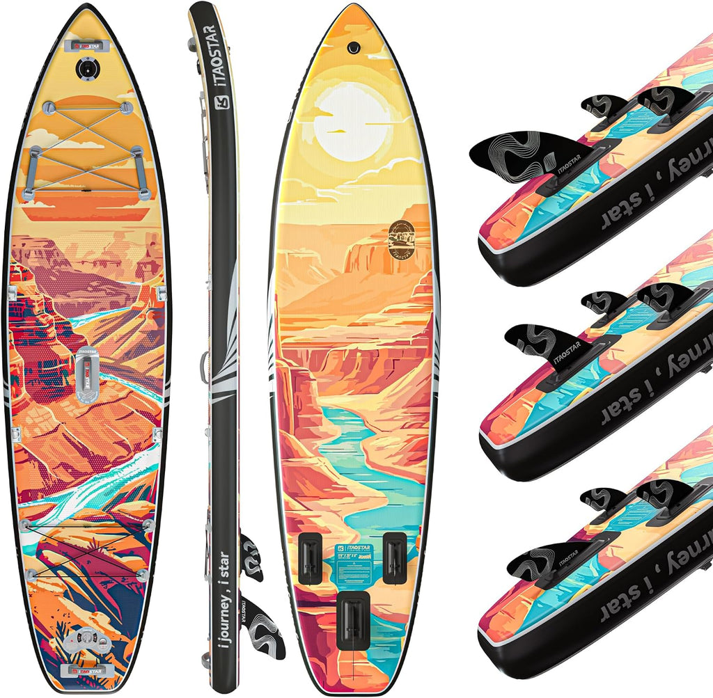 iTAOSTAR Novelty 11'6' x 35' Extra Wide SUP for Enhanced Stability - Inflatable Stand Up Paddle Board - Premium Paddle Board Kit for Adults & Youth - All Skill Levels - Includes SUP Accessories