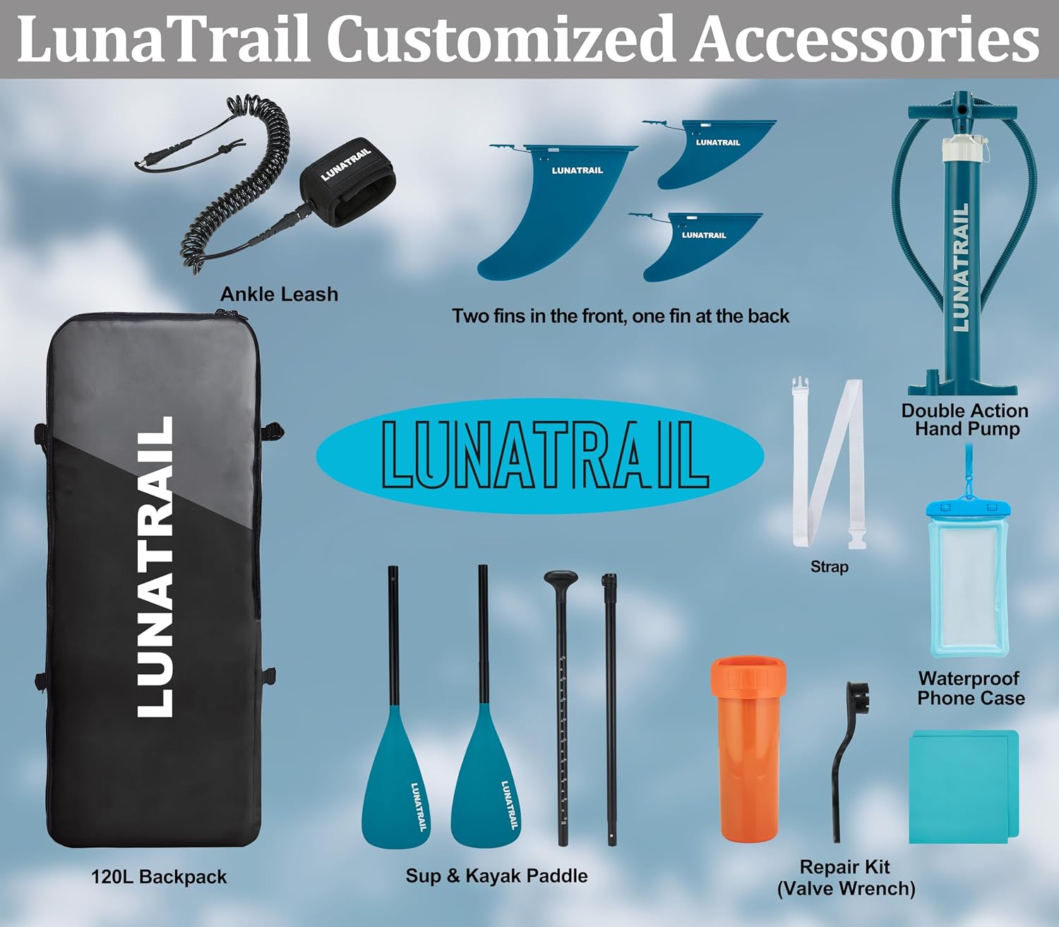 【11'×34'】 Extra Long/Extra Wide Premium Inflatable Stand Up Paddle Board (SUP) – Portable & Lightweight for Yoga, Surfing, Family Fun | Complete Kit with Paddle, Pump, Bag | Durable Design