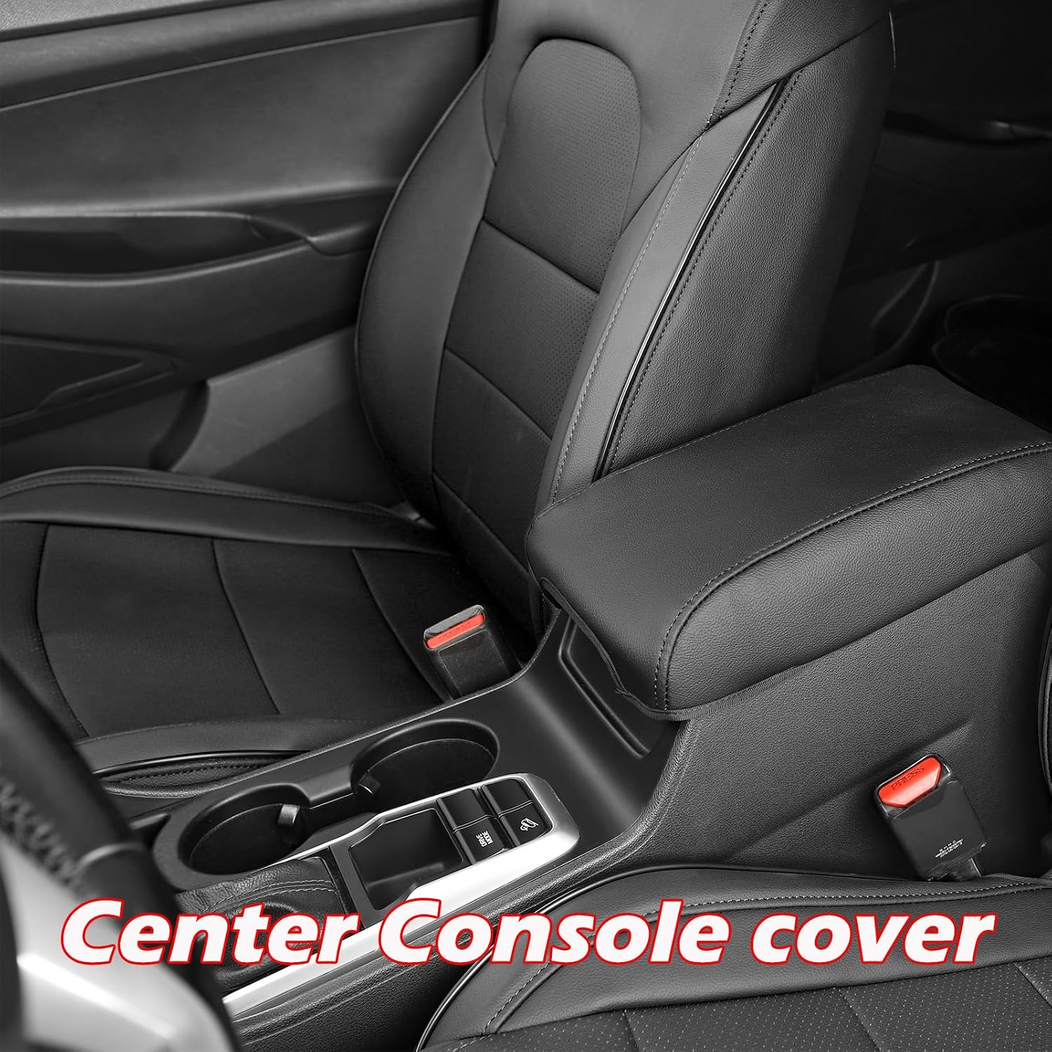 HKZ Tucson Car Seat Covers Custom Fit for 2022 2023 2024 2025 2026 Hyundai Tucson Hybrid & PHEV (Blue,SEL,Limited),5-Seats Full Set,Leather Seat Protector(Black)