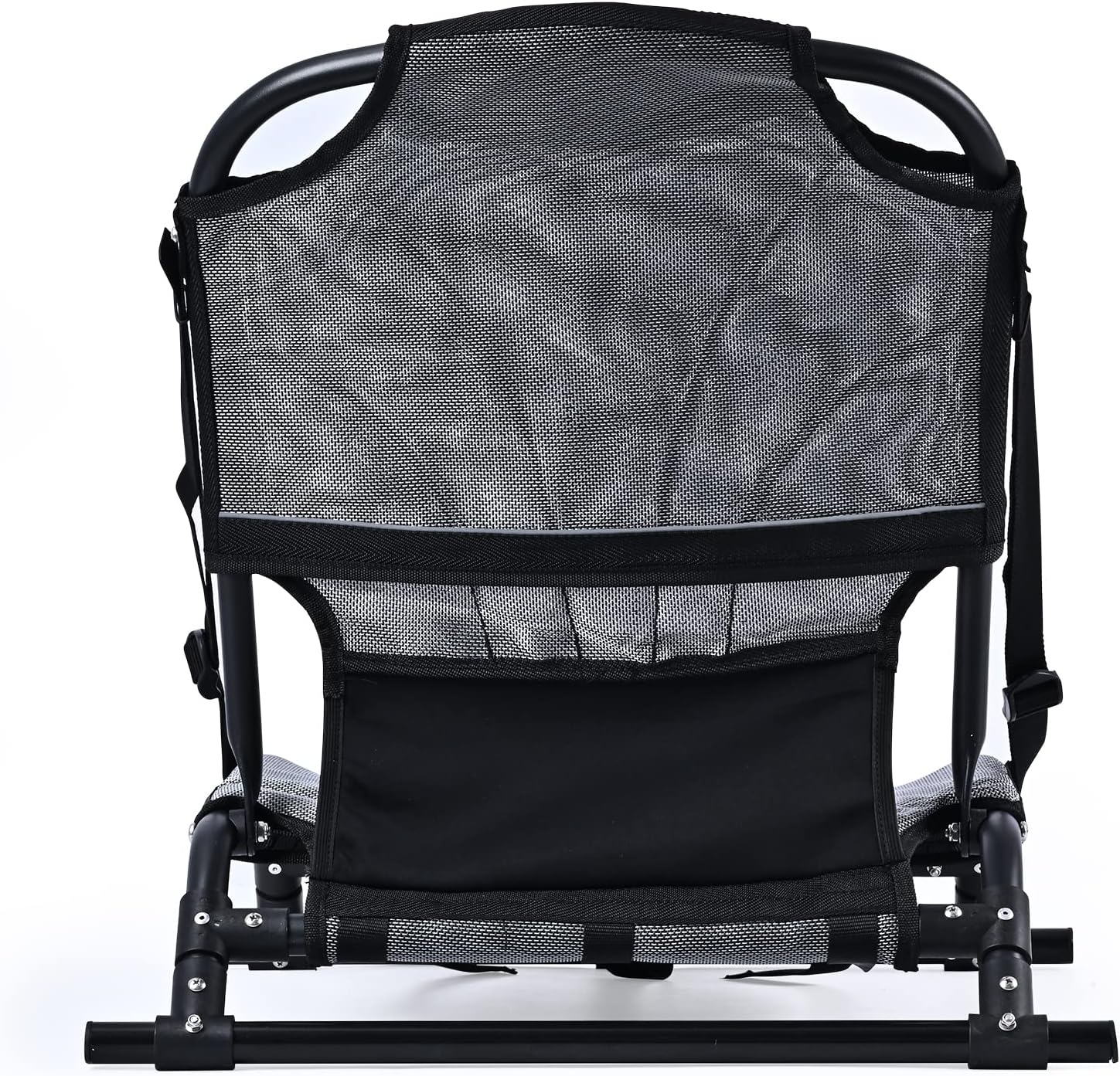 Kayak Seats with Back Support, Aluminum Alloy Folding Kayak Seat, Breathable Textile Mesh Fabric Material, Adjustable Universal Paddle Board Seat for Fishing, Inflatable Kayaks, Sup, Canoe