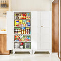 Letaya 71' H Metal Storage Cabinet with 2 Doors and 4 Shelves,Tall Kitchen Pantry Cabinets,Utility Pantry Organizers for Cupboard/Dining/Bathroom/Home Office/Garage (White, 71' H x 16' D x 32' W)