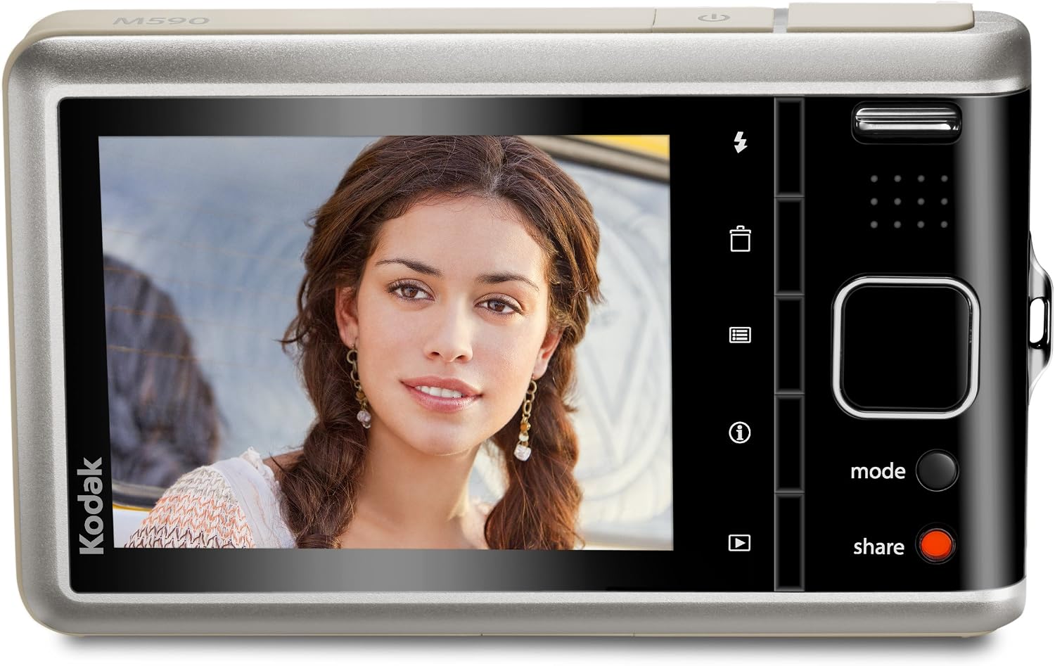 Kodak EasyShare M590 14 MP Digital Camera with 5x Optical Zoom and 2.7-Inch LCD (Silver)