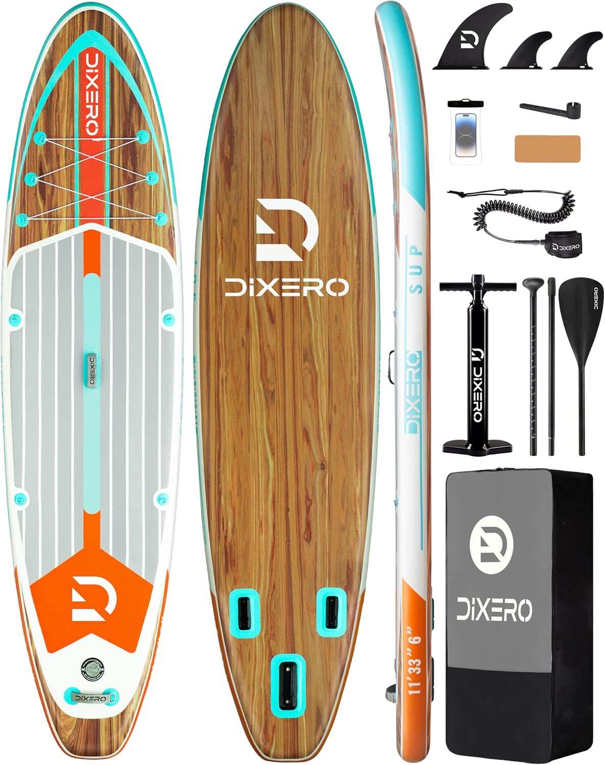 Inflatable Stand Up Paddle Board with SUP Accessories, 11'*33' Inflatable Paddle Boards for Adults & Youth of All Skill Levels