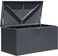 Arrow 4' x 2' x 2' Spacemaker Anthracite 134 Gallon Hot-Dipped Galvanized Steel Storage Deck Box