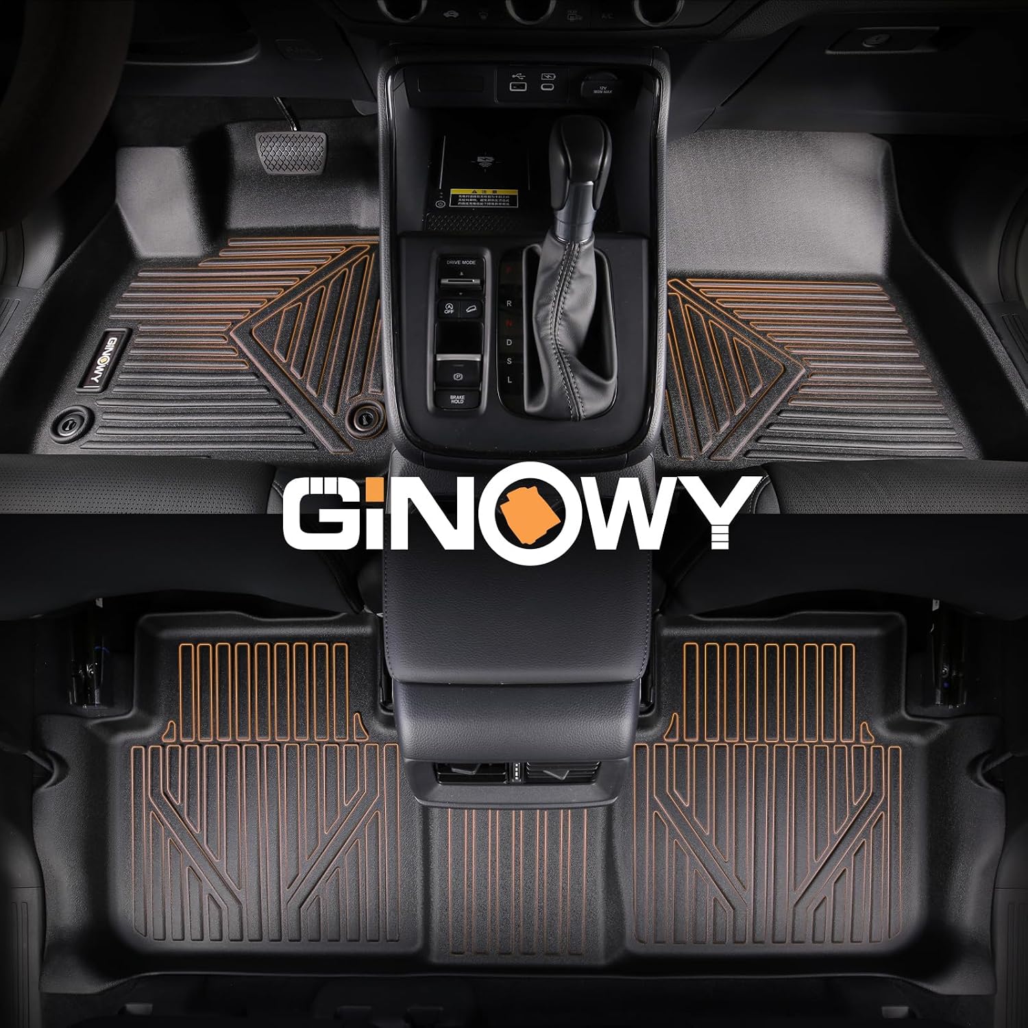 GINOWY-Floor Mats & Cargo Liner for Chevrolet/Chevy Trailblazer 2021-2026 FWD LS丨LT丨ACTIV丨RS (Cargo in Upper Deck Position), Trailblazer All Weather Car Floor Mat, Trailblazer Car Accessories Mats