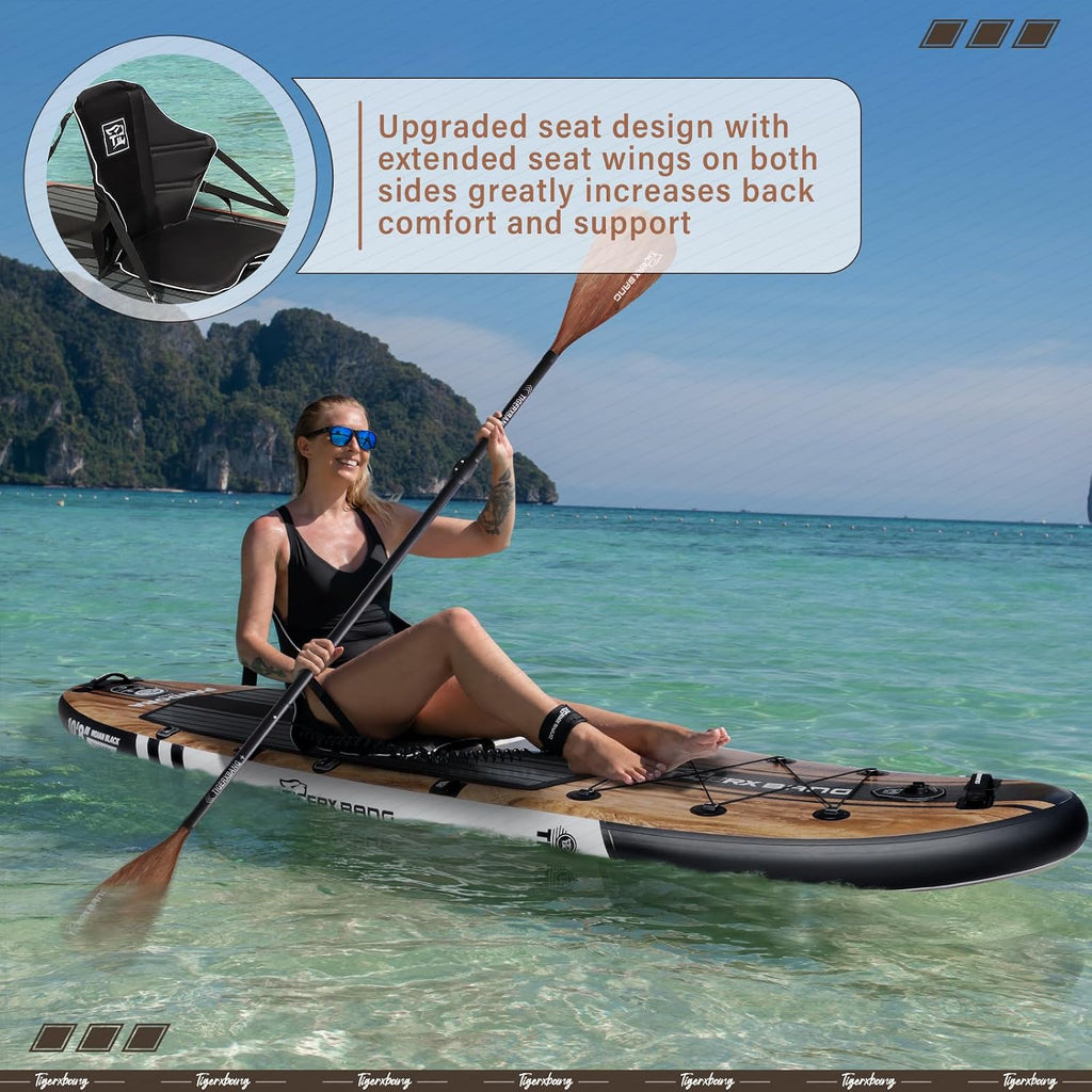 TIGERXBANG Paddle Board, 10.8' Stand Up Paddle Board with Premium Complete Inflatable SUP Accessories, Extra Wide Paddleboards for Adults & Kids-Pandora Collection