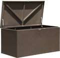 Arrow 4' x 2' x 2' Spacemaker Espresso 134 Gallon Hot-Dipped Galvanized Steel Storage Deck Box