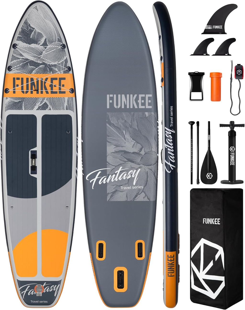 11'×34'×6' Extra Wide Inflatable Stand Up Paddle Board, Sup Board with Removable Fins, Backpack, Floating Paddle, Safety Leash, Floating Phone Case for Adults & Youth of All Skill Levels