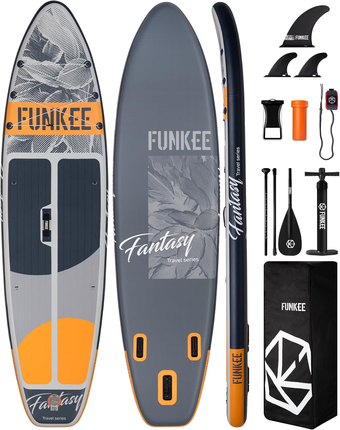 11'×34'×6' Extra Wide Inflatable Stand Up Paddle Board, Sup Board with Removable Fins, Backpack, Floating Paddle, Safety Leash, Floating Phone Case for Adults & Youth of All Skill Levels