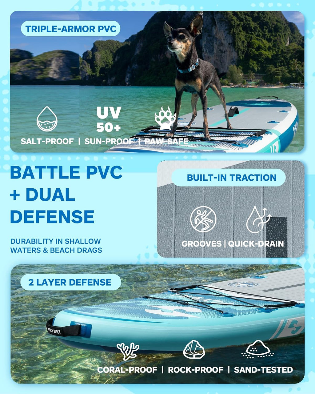 11'x34 Ultra Wide Paddleboards, Inflatable SUP&420lb Capacity for All Skill, Stand-up Paddle Board for Adults, Yoga/Fishing/Family, EVA Deck, US Fin, High-Pressure Pump, 100L Bag, Safety Leash