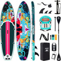 10'6'' Inflatable Stand Up Paddle Board (SUP) for Adults and Youth with Non-Slip Deck – Complete Accessories Kit, for Fishing, Yoga, Fitness & Family Fun