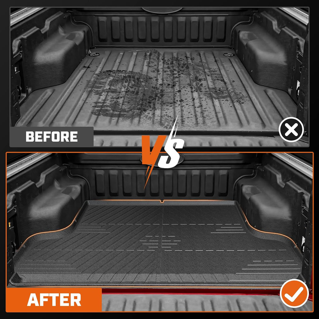 Mixsuper Floor Mat & Cargo Liner for Nissan Frontier 2022-2026 (Crew Cab),with 2nd Row Under-Seat Storage(Not with Under Seat Speaker),TPE Floor Liners Protection for Frontier Accessories,Car Mats