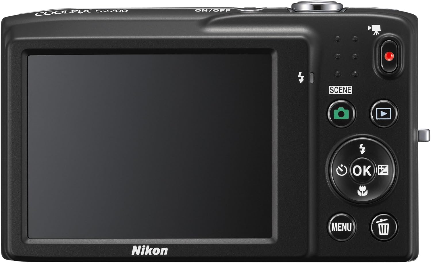 Nikon COOLPIX S2700 16 MP Digital Camera with 6x Optical Zoom and 720p HD Video (Red) (OLD MODEL)
