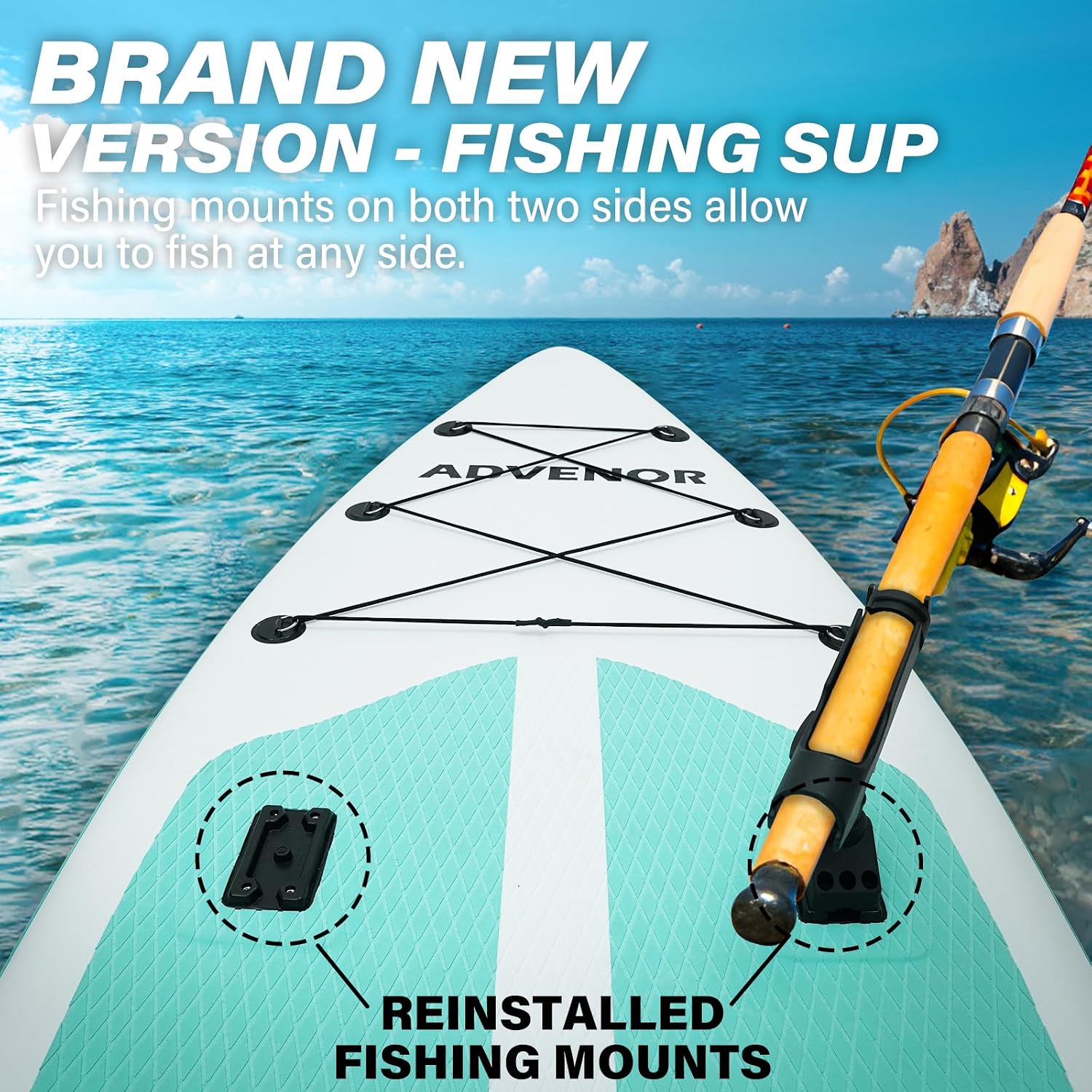 Paddle Board 11'x33 x6 Extra Wide Inflatable Stand Up Paddle Board with Hand Pump,Leash, Adjustable Paddle For Basic Version, Extra Kayak Paddle Kayak Seat 2 Fishing Mounts For Fishing Version