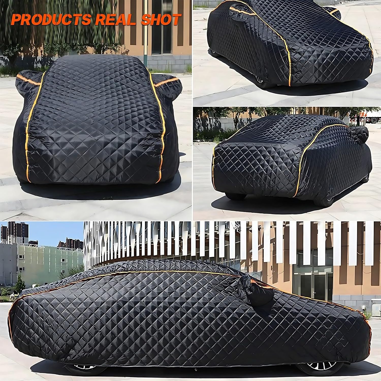 Heavy Duty Car Cover Waterproof for Hyundai Palisade SEL (2020-2025, SUV), Hail Protector Car Cover, Breathable Snow Sun Dust Protection, Door Zipper & Reflective Strips dvd303