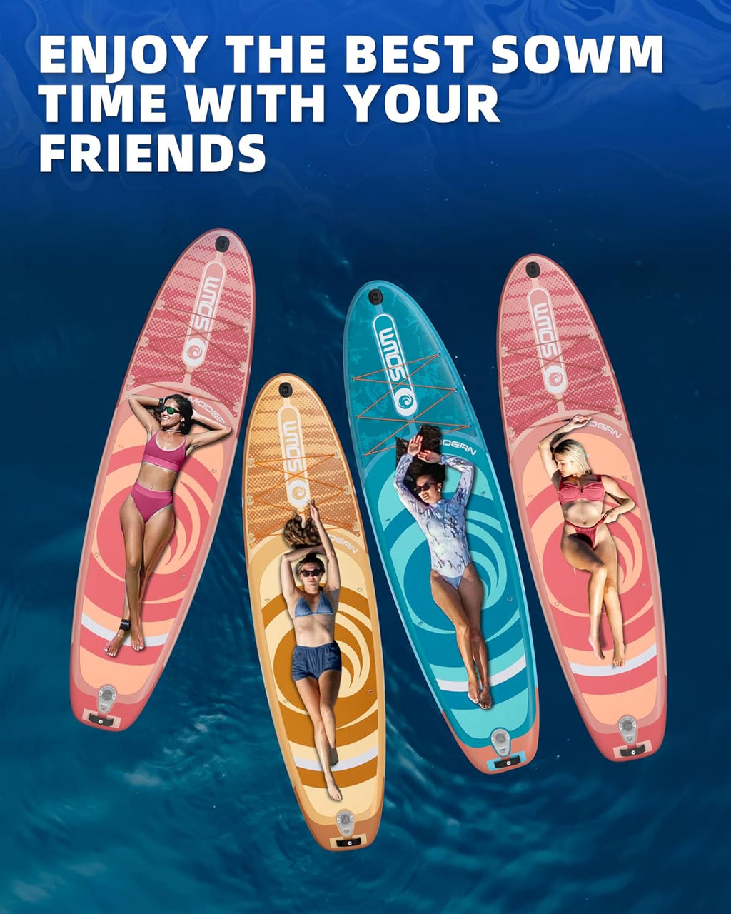 Inflatable Paddle Boards, Stand Up Paddle Board for Adults Youth of All-Round, 10'6'' *33'' * 6'' Extra Wide & No-Slip Sup for Yoga Fishing