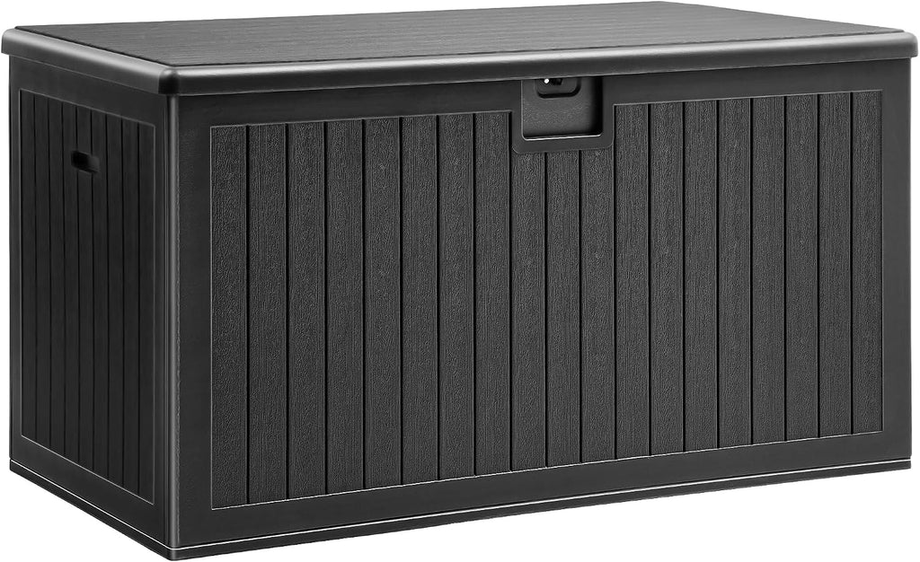 YITAHOME XL 180 Gallon Large Deck Box,Outdoor Storage for Patio Furniture Cushions,Garden Tools,Waterproof,Lockable (Black)