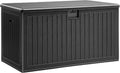 YITAHOME XL 180 Gallon Large Deck Box,Outdoor Storage for Patio Furniture Cushions,Garden Tools,Waterproof,Lockable (Black)