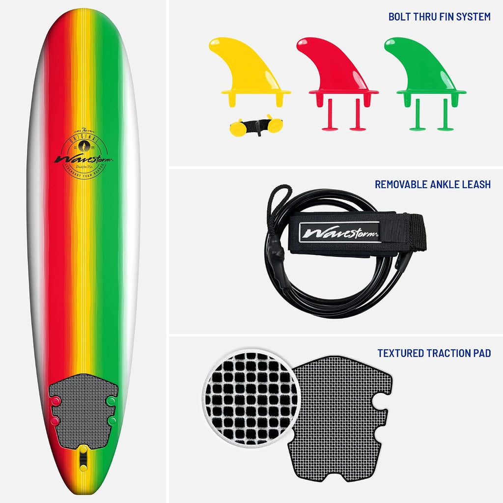 Wavestorm - Classic Soft Top Foam 8ft Surfboard