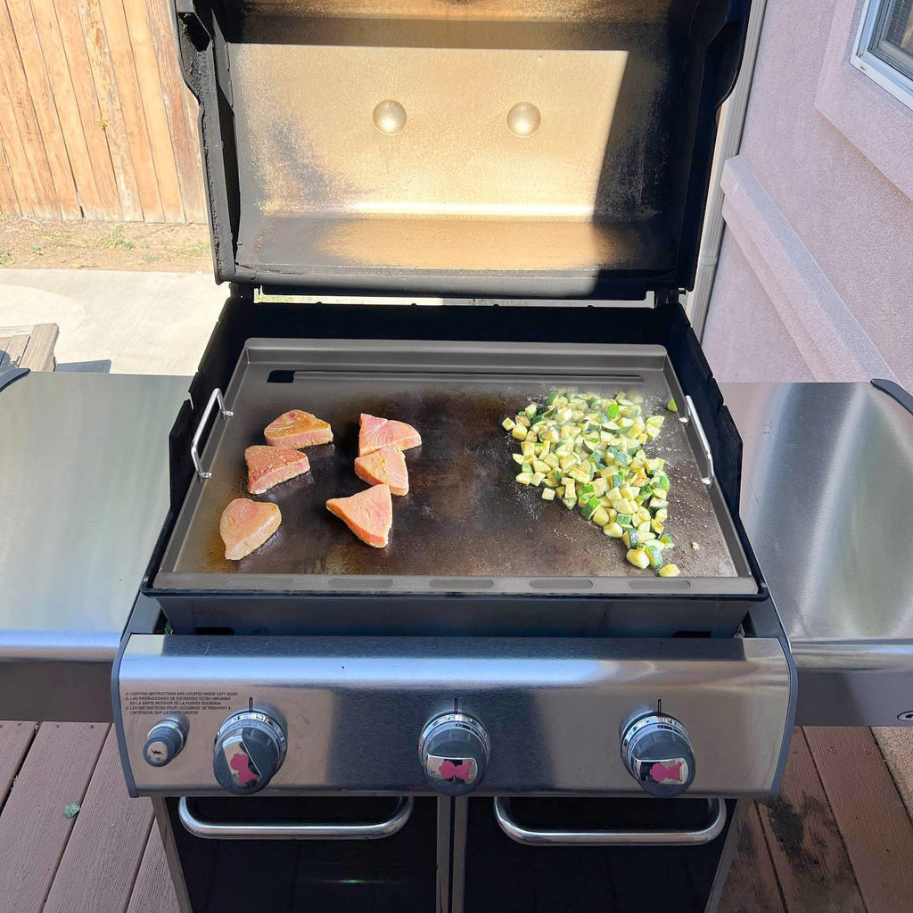 Full Size Griddle Insert for Weber Genesis 300 Grill E-310 E-320 E-330, Genesis S-310 S-320 S-330, Genesis EP-310 EP-320 EP-330 CEP-310 CEP-330, Flat Top Griddle Plate Replace for Weber 7524 Grate*2