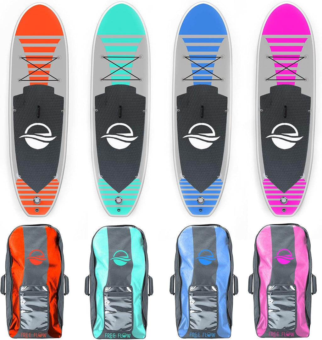 SereneLife Inflatable Stand Up Paddle Board - Wide Stable Design, Non-Slip Deck for Adults & Youth with Premium Paddle Board Accessories: Carry Bag, Dual Action Pump, Paddle, Ankle Leash
