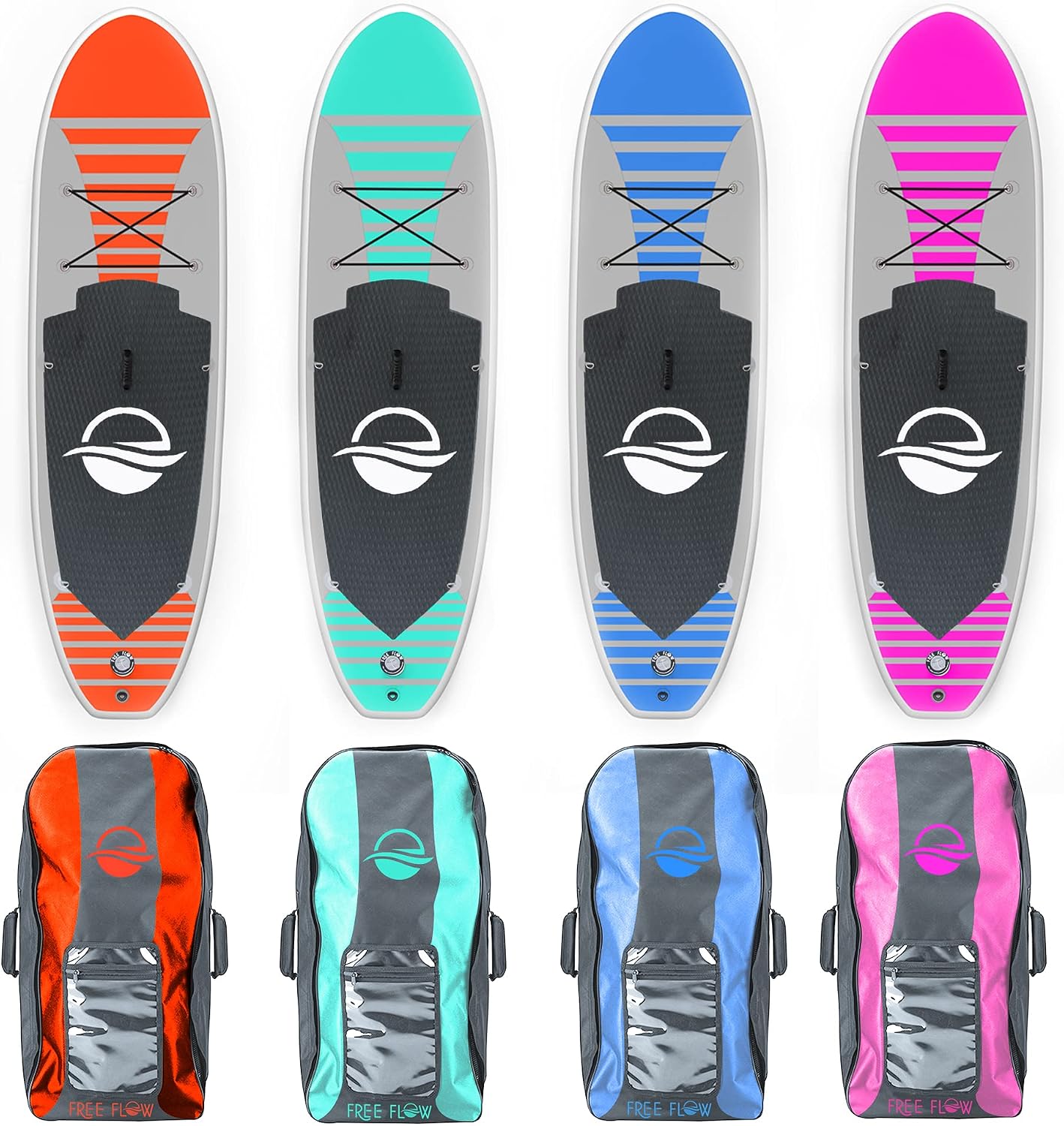 SereneLife Inflatable Stand Up Paddle Board - Wide Stable Design, Non-Slip Deck for Adults & Youth with Premium Paddle Board Accessories: Carry Bag, Dual Action Pump, Paddle, Ankle Leash
