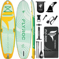 11'x35 Extra Wide Inflatable Paddle Board, 430lb Capacity Stable Paddleboard for Yoga, Stand up Paddle Board for Adults(x3), Full Coverage EVA Deck, 5 Handles, 100L Backpack, All-Round