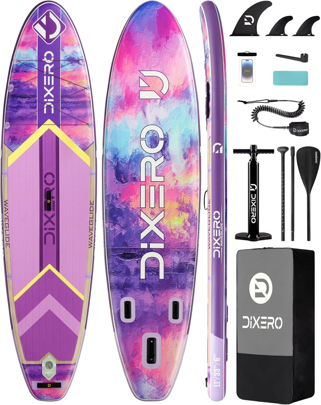 Inflatable Stand Up Paddle Board with SUP Accessories, 11'*33' Inflatable Paddle Boards for Adults & Youth of All Skill Levels