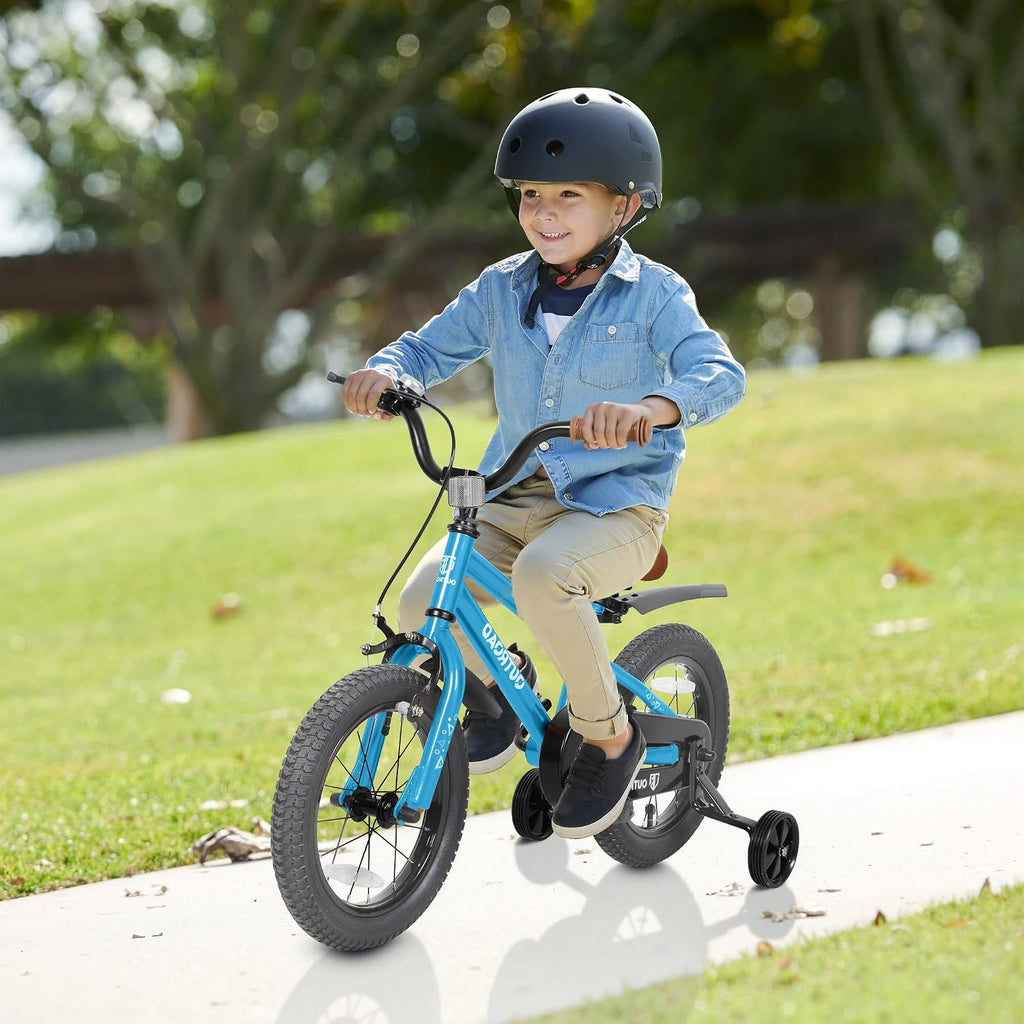 Betterland Folding Kids Bike,14/16/18 Inch Children Bicycle with Training Wheels and Dual Handbrakes Toddler Sport Bicycle for 3-9 Years Old Boys and Girls